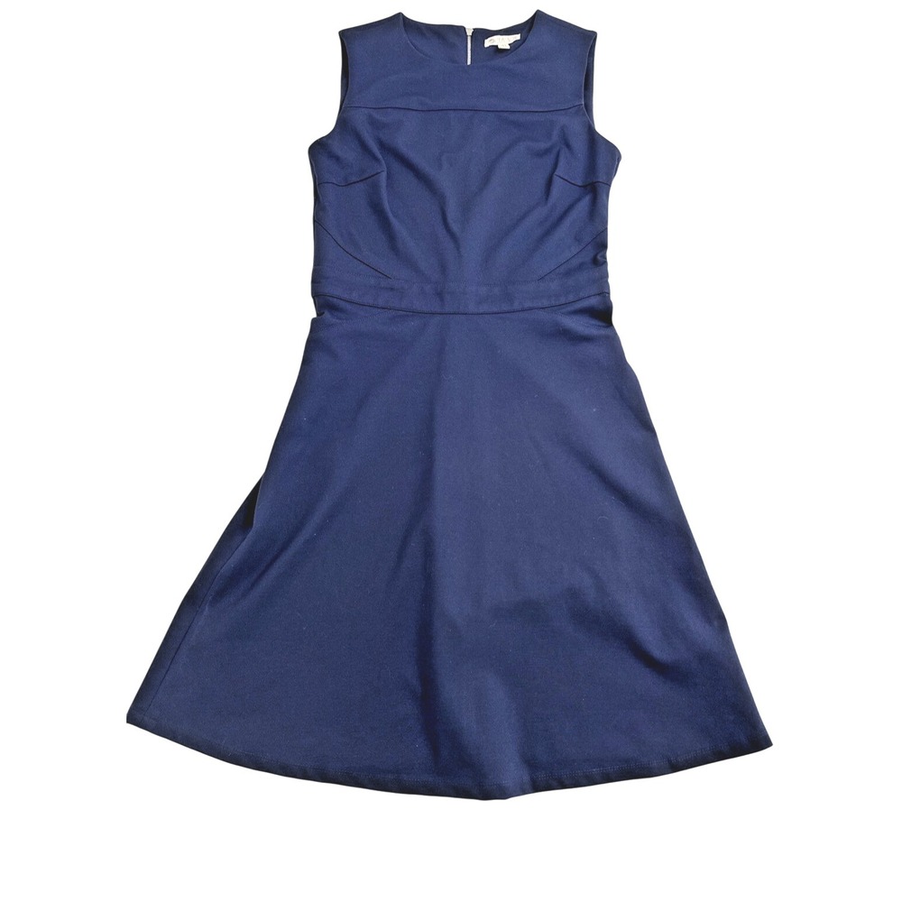Lila Rose Women's Navy Blue Classic Sheath Dress Business Sleeveless Size 4